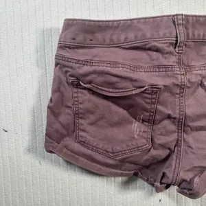 express cuffed chino shorts purple low rise shortie size 2 distressed thumbnail 11