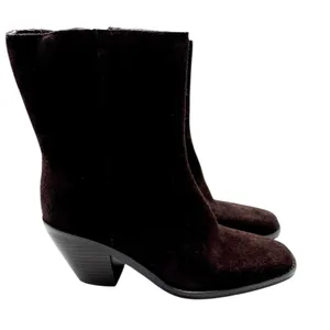 NWOB Madewell The Idris Side Zip Ankle Boot Coffee Bean Suede Leather Size 8 thumbnail 4