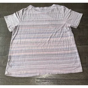 Old‎ Navy Women's Luxe Pastel Stripped Short Sleeve Tee Size Large thumbnail 10