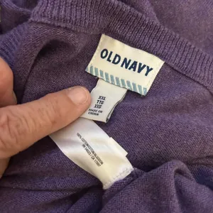 Women's Old Navy Purple Lightweight Tunic Minimalist Sweater SZ XXL 100% Cotton thumbnail 6
