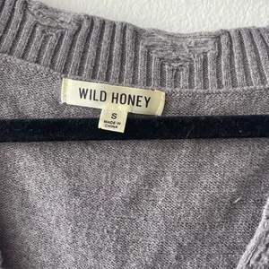 Wild Honey Grey Distressed Sweater thumbnail 3