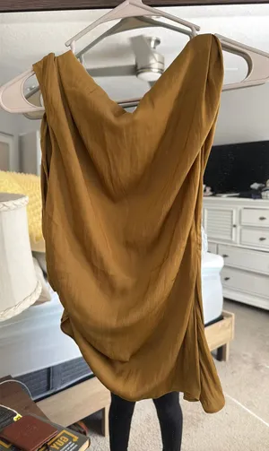 H&M NWT Olive Green Asymmetrical Tank thumbnail 1