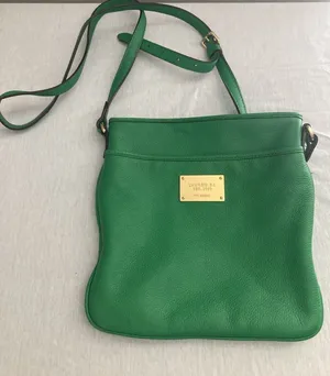 Lauren Ralph Lauren Leather Pebbled Crossbody Green Gold Hardware thumbnail 1