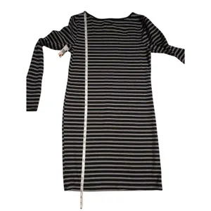 Wild Fable Womens Black White Striped Long‎ Sleeve Bodycon Mini Dress Size M thumbnail 8