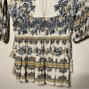 Free People Moonlight Drive Mini Boho Peasant Dress Ivory Small thumbnail 9