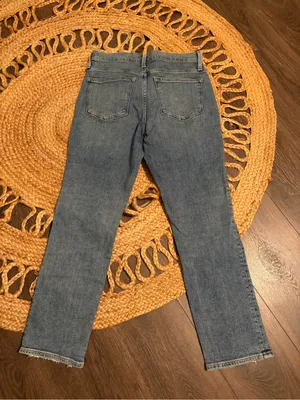 J. Crew High-Rise Straight Leg Blue Denim Jeans thumbnail 3