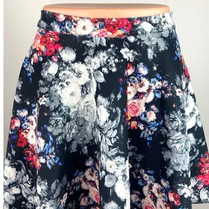 Abercrombie & Fitch Multicolor High Waist Floral Pleated A Line Mini Skirt Sz XS thumbnail 4