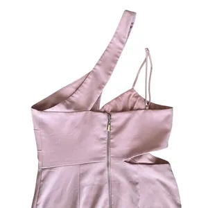 Revolve NBD x Naven Chloe Asymmetric One Shoulder Cutout Wrap Mauve Mini Dress S thumbnail 8