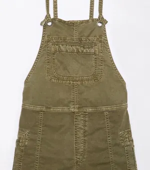 NWOT American Eagle Railroad Baggy Overall Shorts thumbnail 1