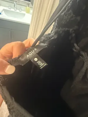 Aqua Black Crochet Lace Maxi Dress thumbnail 4