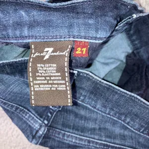 7 For All Mankind Cropped Jeans Women 27 Dark Wash Low Rise‎ Cuffed Hem Fit 28 thumbnail 8