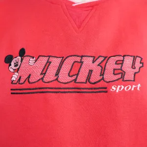 Disney Vintage 90s Mickey Unlimited Red Sweatshirt - Mickey Sport thumbnail 4