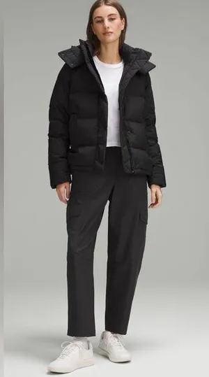 New Lululemon Women’s Puffer 600-Down Goose Down Fill Jacket Black Size 10 thumbnail 1