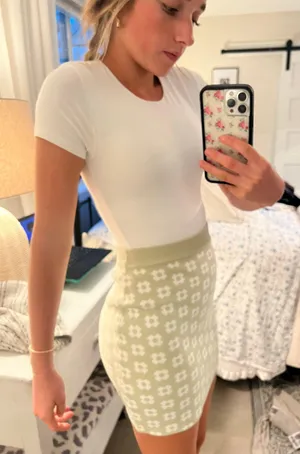 Floral Knit Skirt thumbnail 2