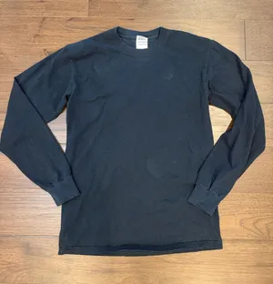 Gildan Navy Blue Cotton Long-Sleeve Crewneck Shirt Size Small - C33-086 thumbnail 1