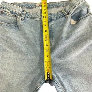 Abercrombie & Fitch Short Ultra High Rise 90s Straight‎ Jean Light Wash Curve thumbnail 12
