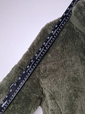 NWT New Balance Women's Olive Green Pile Fur Plush Full-Zip Fleece Jacket size L thumbnail 8