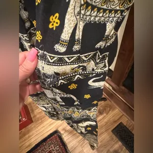 Earthbound Women's Harem Tribal Elephant Pants Elastic Waist and Ankle Size L thumbnail 3