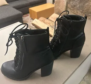 Elegant Black Lace-Up Boots 9 M sold at Ross for $24.99 tag attached -wore once thumbnail 1
