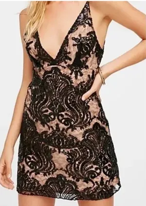 Free People Black Sparkly Dress thumbnail 1