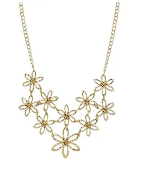 Macy's 2028 Gold-Tone Flower Necklace thumbnail 1