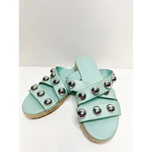Marc Fisher Sandals Womens Size‎ 6 Green Prisca Crisscross Espadrille Slides thumbnail 7