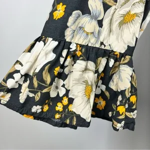 Old Navy Sheath Midi Dress Womens M Blue Floral Bell Sleeves Flowy Summer Tunic thumbnail 6