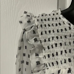 White Puff Sleeve Blouse with Peter Pan Collar thumbnail 14