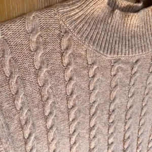 Cupcakes & Cashmere Tan-Beige Mock Neck Cable Knit Sweater Vest thumbnail 6