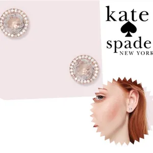 NWT Rose Gold Bright Ideas Pave CZ Crystal Round Halo Stud Earrings thumbnail 2