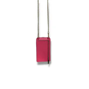 Kate Spade Phone Crossbody Womens Pink Leather Chain Strap Mini Bag Wallet thumbnail 2