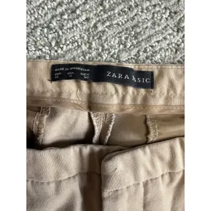 Zara Basic Womens Chino Trousers Tan Khaki Straight Leg Pants Size 10 thumbnail 3