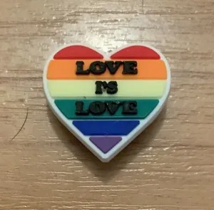 One Piece "Love Is Love" Pride Shoe Charm Multi-Color thumbnail 1