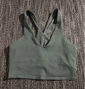 Alo Yoga Real Bra Tank Olive Green Size Small thumbnail 1