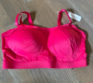 NWT Soma Wireless adjustable whiteness Bralette in Bright Pink size XL thumbnail 1