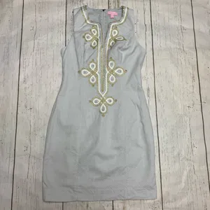 Lilly Pulitzer Mila Shift Dress Seaside Mixed Metal thumbnail 2