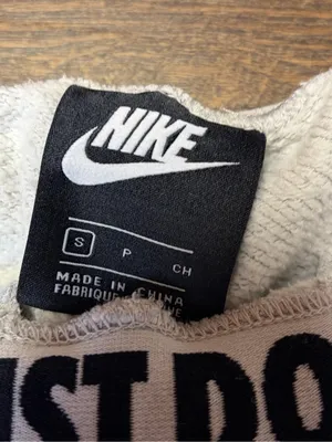 Nike Sportswear Club Fleece Joggers Women's Small Gray Just Do It Sweatpants thumbnail 7