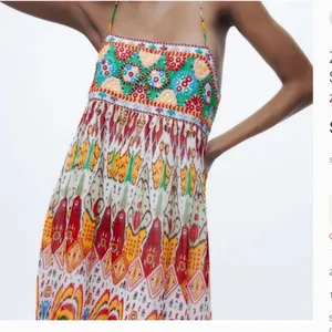 Nwot Zara Woman Strapy Embroidered Short Dress. 6895/240 thumbnail 4
