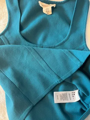 TJ Maxx teal crop top thumbnail 2