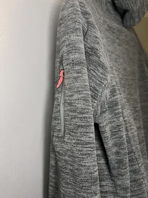 New Balance Jacket Womens Medium Gray Fleece Hooded Full Zip Pockets Athletic thumbnail 7