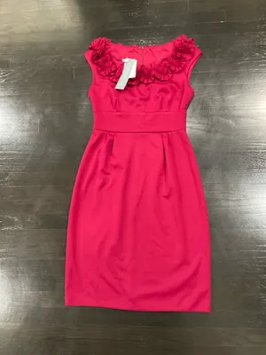 Nwt London‎ Times Maroon Rosette Dress thumbnail 8