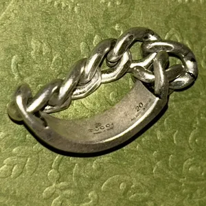Gucci Tag Chain Enamel Arg 925 Ring Gucci Size 20/ US size 9 thumbnail 6
