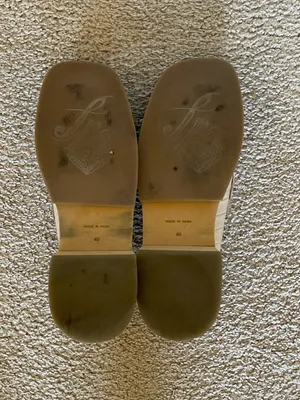 Free People Lilith Loafer Mules Cream Crocodile Print Women’s Size 40 thumbnail 7