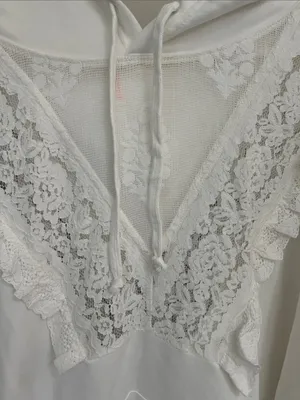 Free People Movement Studio Tunic Lace Trim Hooded Sweatshirt thumbnail 8