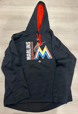 Miami Marlins MLB Sweatshirt Gray Size XL thumbnail 1