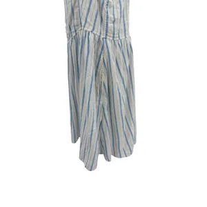 Aerie Love Of Linen Stripe Mini Dress Smocked Back Blue White NWT‎ XL thumbnail 8