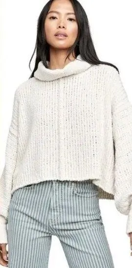 free People be yours cowl neck turtleneck sweater thumbnail 1