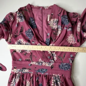 Gal Meets Glam Georgia Chiffon Maxi Dress Size 0‎ Floral Flowy Romantic Cottage thumbnail 12