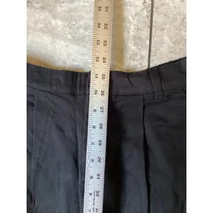 Halara NWOT Black High Waisted Pleated Tapered Cuffed Ankle Pants Women Small thumbnail 4