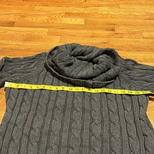 Daisy Fuentes Cowl Neck Gray Knit Chunky Pullover Sweater Plus Size 2X thumbnail 4